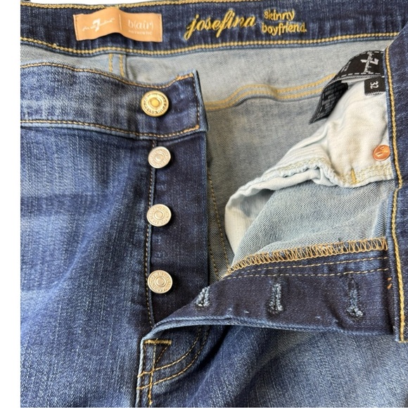 NWOT Seven for All Mankind Josefina Skinny Boyfriend Jeans Size 32 - Picture 4 of 7